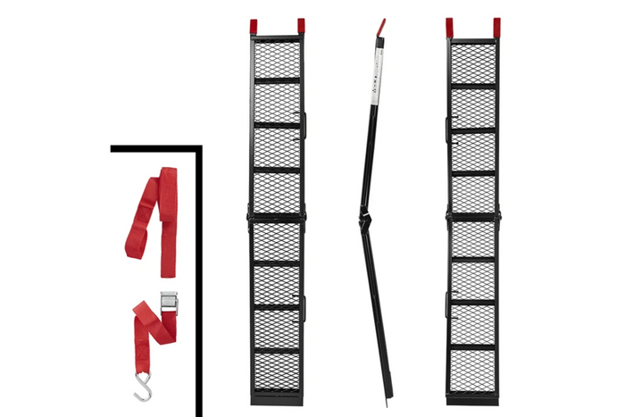 Rampe pliabile ProPlus 390094 din oțel pentru remorci, 203 cm, 680 kg, set de 2