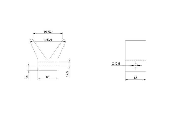Apărătoare de proră STEELPRESS RL-06A pentru remorcă de barcă