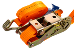 Set de patru benzi de transport UNITRAILER 2m/25mm/1t portocalii cu tensionator