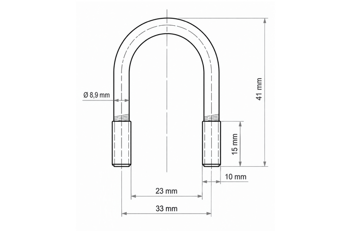 Clemă ovală DROMET tip B M10 23×41mm