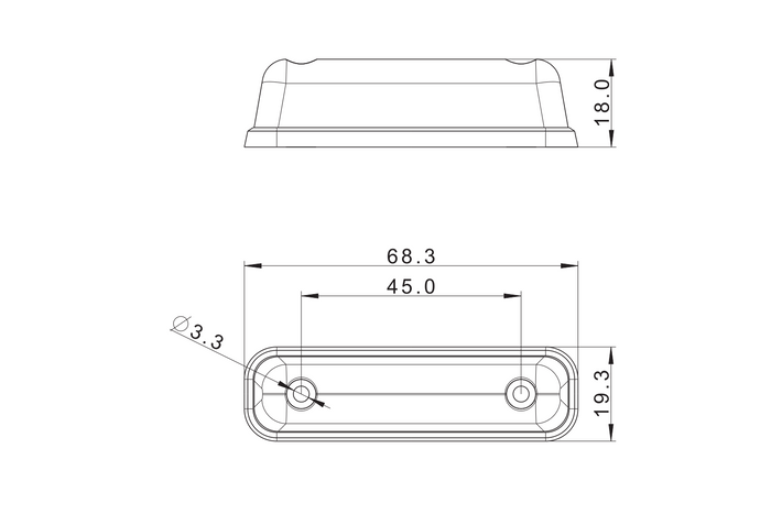 Lampă de marker LED FRISTOM FT-081 DARK, portocalie, universală