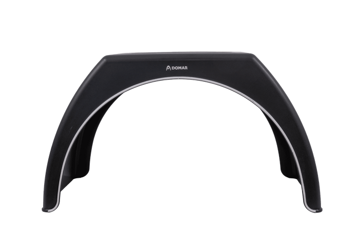 Apărătoare dublă pentru remorcă 15-16" DOMAR DK3120, arcadă plată 1000/510mm cu jantă albă