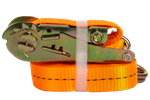 Set de patru benzi de transport UNITRAILER 6m/25mm/1t portocalii cu tensionator