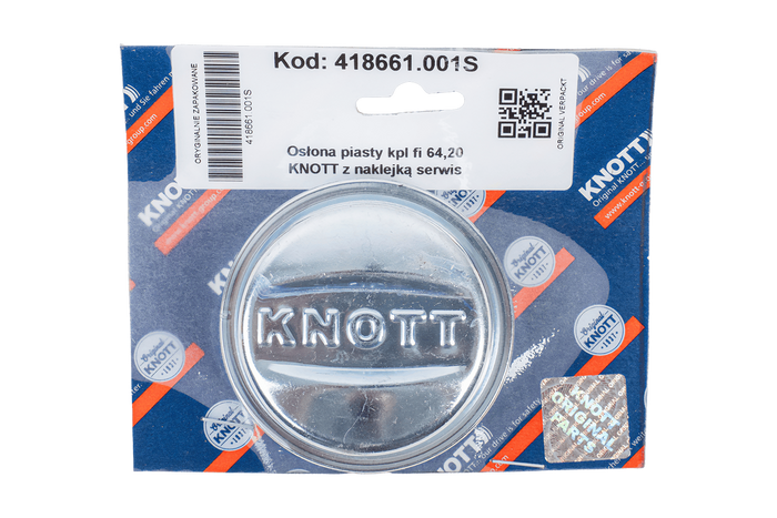 Capac de acoperire pentru rulmentul butucului KNOTT de 64,2 mm pentru remorcă