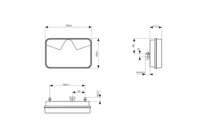 Lampă spate ASPÖCK MULTILED V cu 6 funcții, dreapta