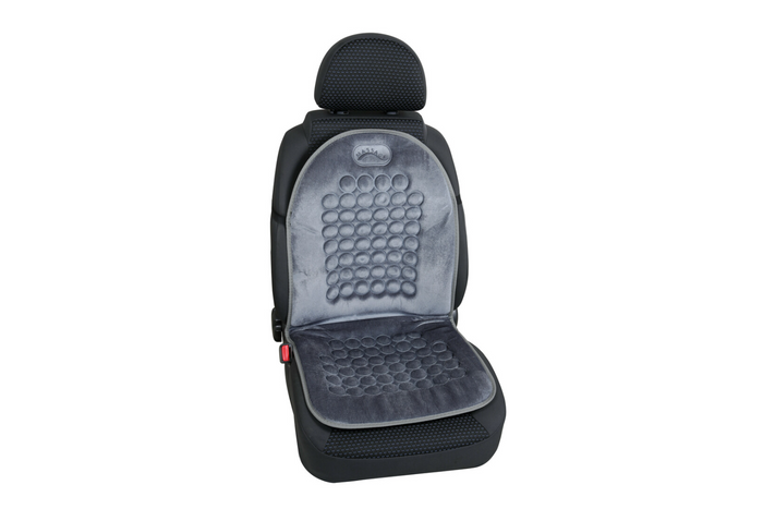 Pernă auto LAMPA Magnetic-Velour Cushion, gri, efect de masaj