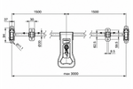 Șurub de blocare pentru remorcă container STEELPRESS ZD-03 V.3, încuietoare ușă 3000 mm