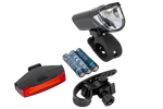 Set de lumini pentru bicicletă PROFEX 92618 Super Vision cu baterie (față și spate)