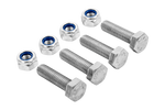 Set de 4x șuruburi hexagonale M8x30 și 4x piulițe autoblocante M8, șurub MARCOPOL clasa 5.8 DIN933