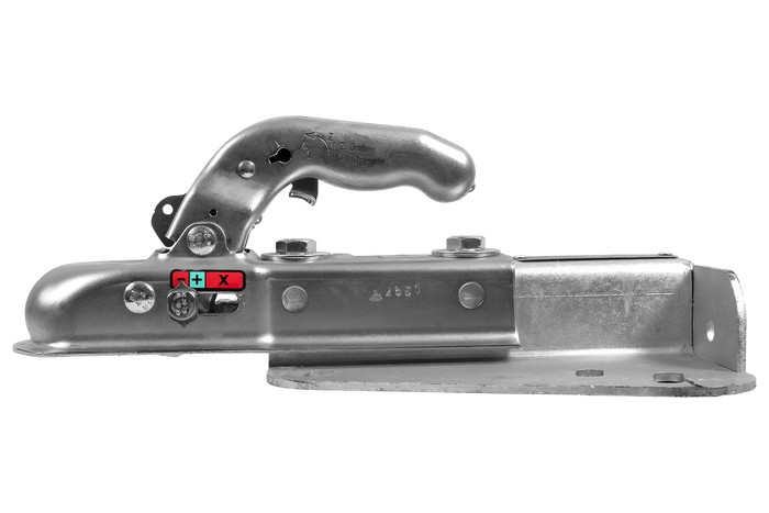 Cârlig sferic KNOTT K7.5-H+KZE7.5 pentru o remorcă de 750 kg cu bară de tractare în V