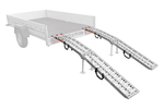 Rampe pliabile UNITRAILER ALR003 rampe din aluminiu pentru remorci 221cm 680kg cu centură și suport, set de 2