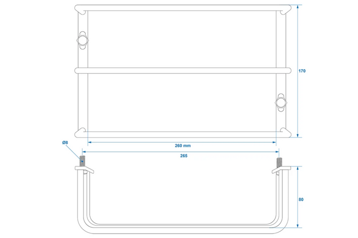 Grilă de protecție pentru lumini spate remorcă ProPlus, capac pentru lumini spate 260x170x80mm