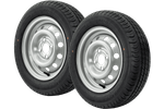 Set două roți pentru remorci UNITRAILER / TEMARED / NIEWIADÓW / REPO / WIOLA / FARO LINGLONG ANVELOPE 155/70 R13 75N JANTES UNITRAILER 4Jx13" 4x100 ET:30